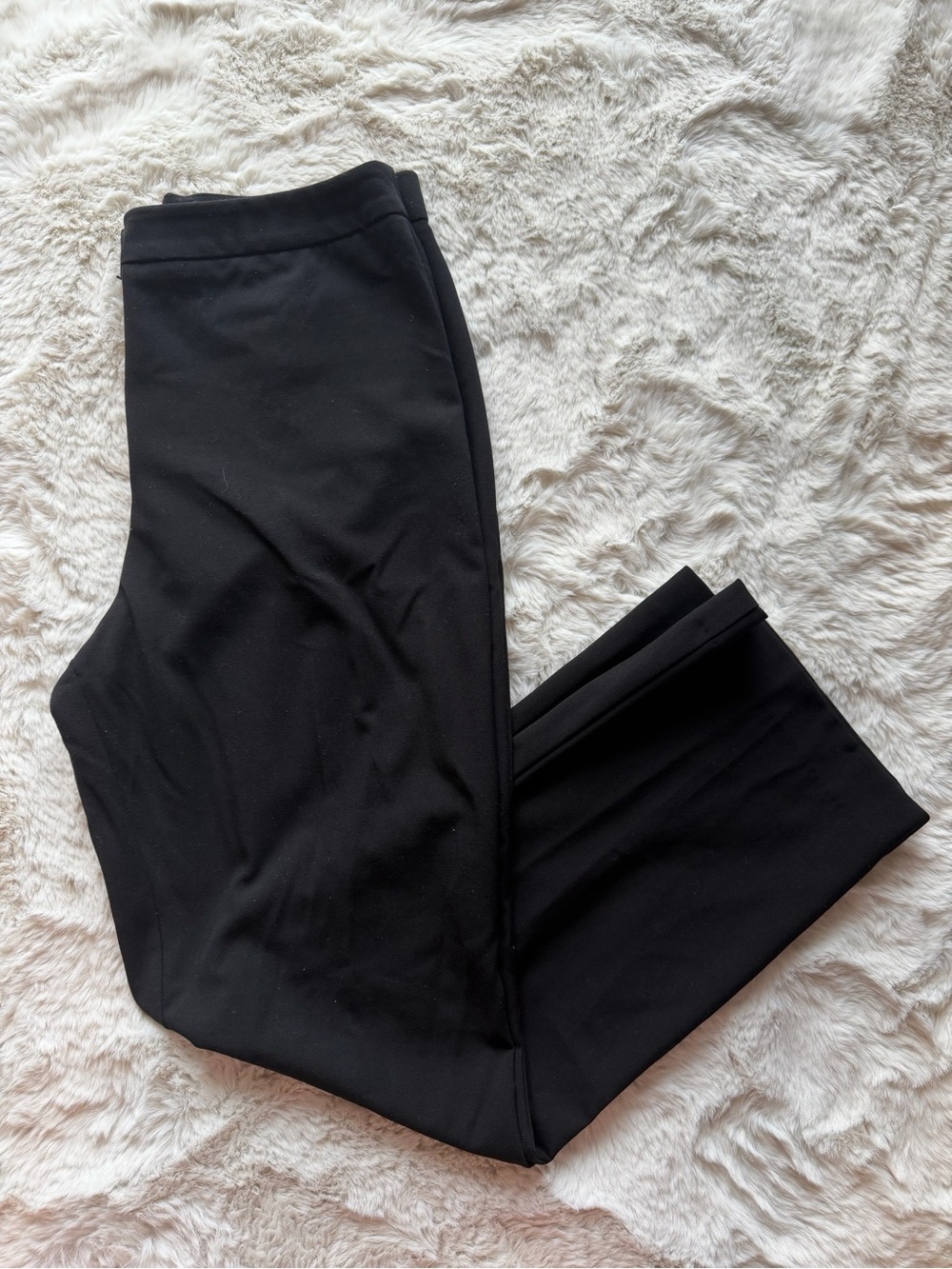 212 Collection Black Ponte Straight-Leg Pants